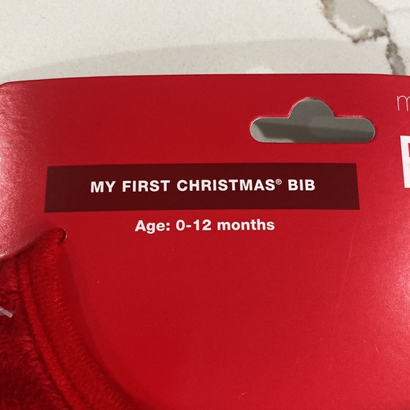 NWT Infants Baby's First Christmas Bib & Booties Set Red - Picture 12 of 12